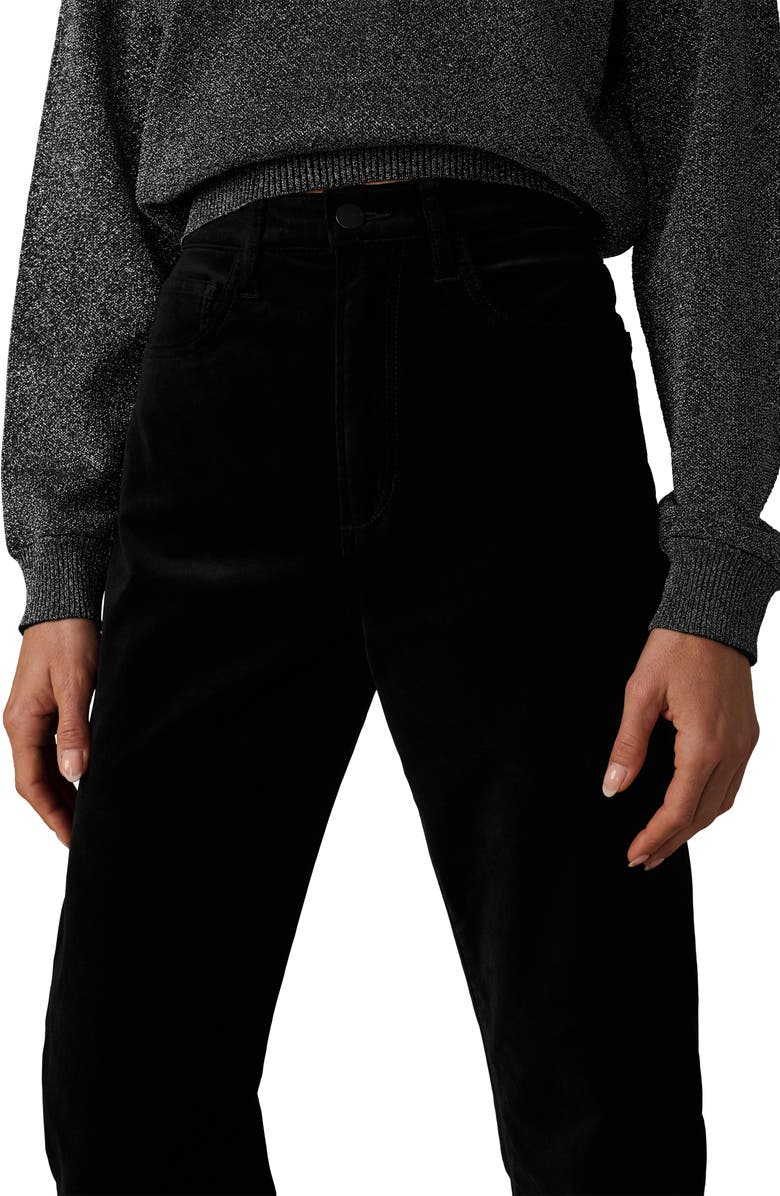 Joe's Jeans The Margot Velvet Straight Leg Pants, Alternate, color, Black