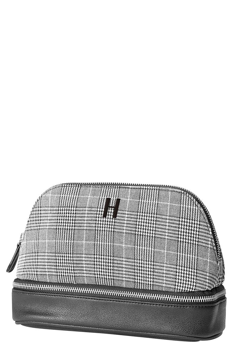 Cathy's Concepts Monogram Glen Plaid Travel Case, Main, color, 