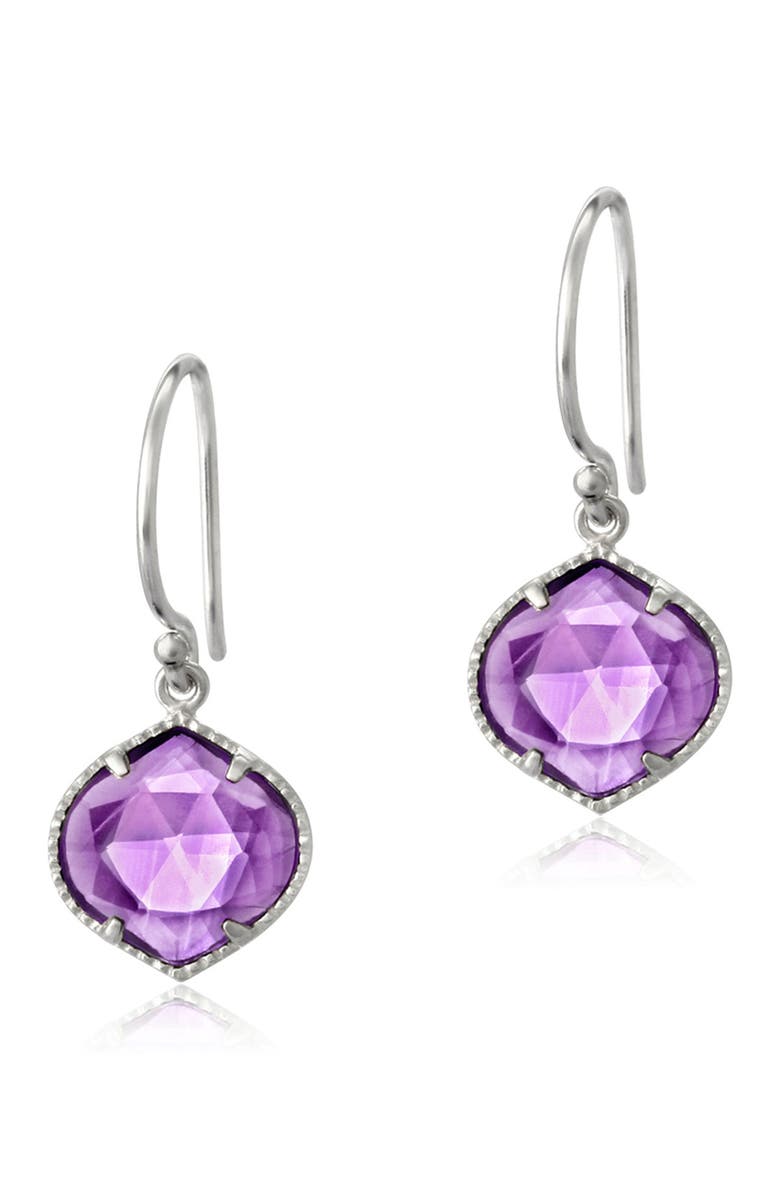 LEGEND AMRAPALI SILVER Sterling Silver Pallavi Amethyst Drop Earrings, Main, color, 