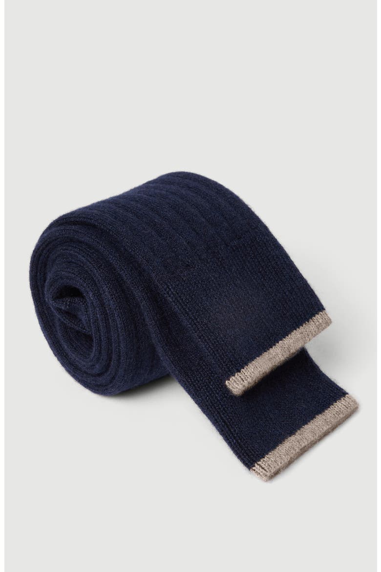 Cashmere rib knit socks, Alternate, color, Navy Blue