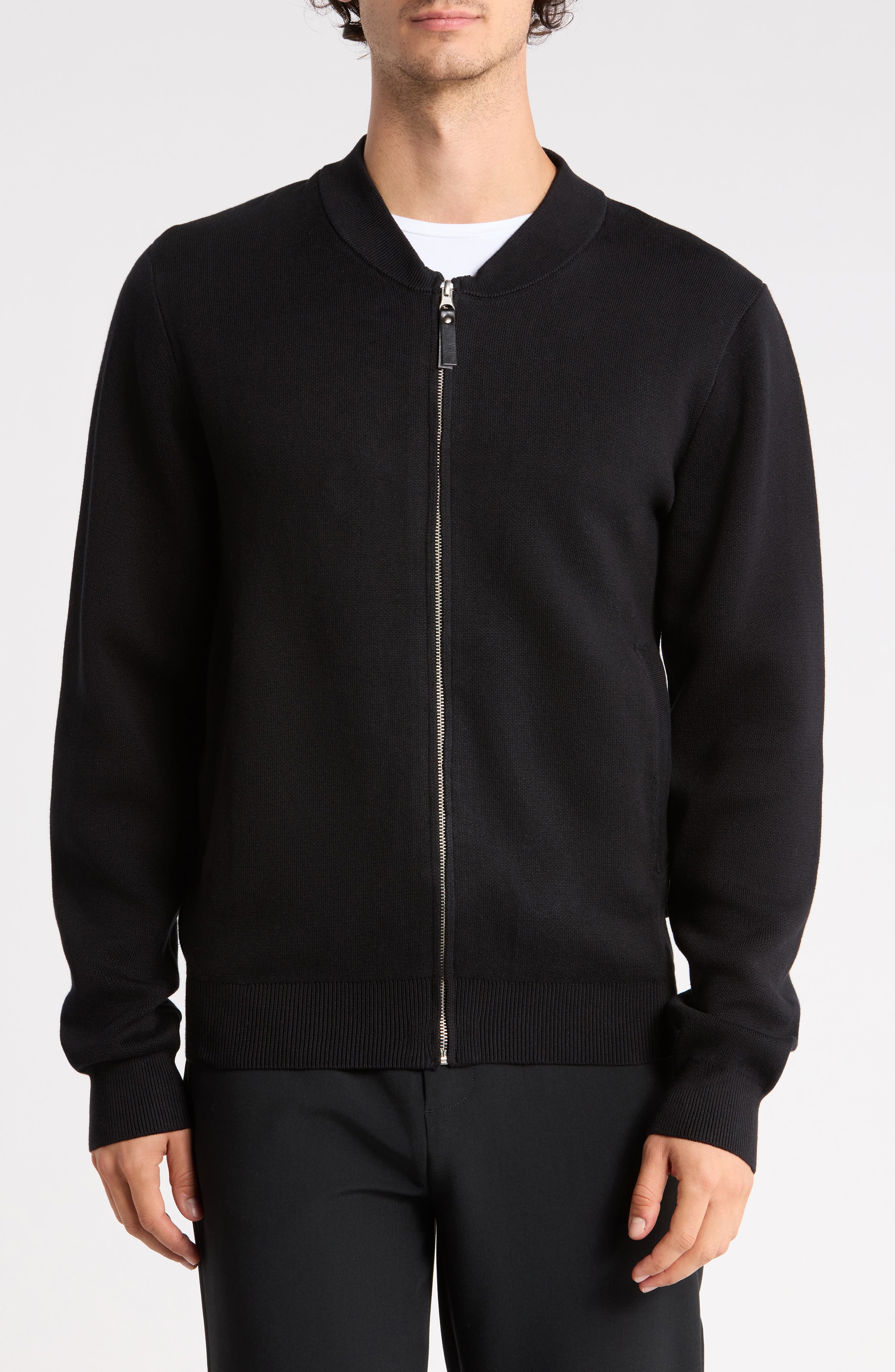 Baseball Collar Full Zip Fleece Cardigan