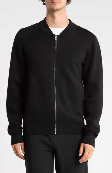 Baseball Collar Full Zip Fleece Cardigan