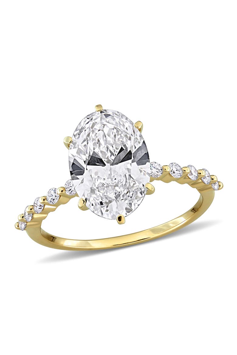 Lab Grown Diamond Oval Ring 14k Gold, Main, color, Yellow Gold