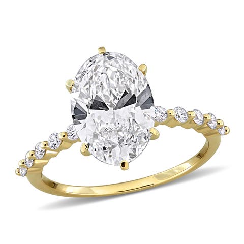 Lab Grown Diamond Oval Ring 14k Gold