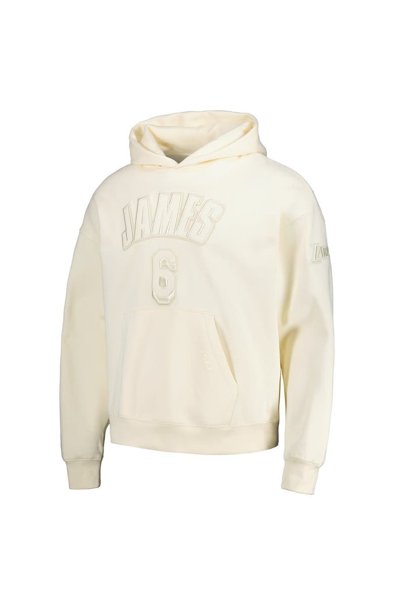 PRO STANDARD Men's Pro Standard LeBron James Cream Los Angeles Lakers Name & Number Pullover Hoodie, Alternate, color, 