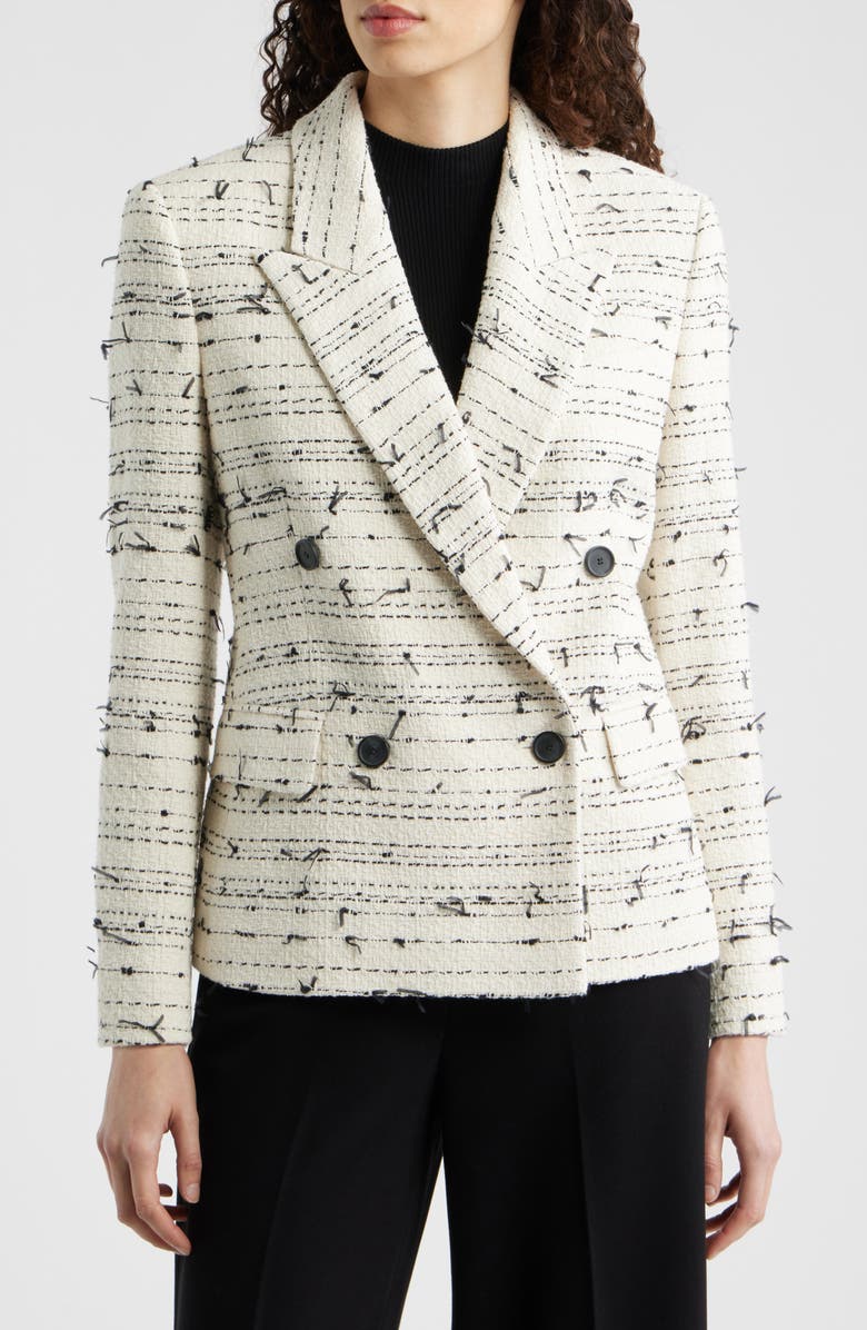 BOSS Jaleto Tweed Jacket, Alternate, color, White Multi
