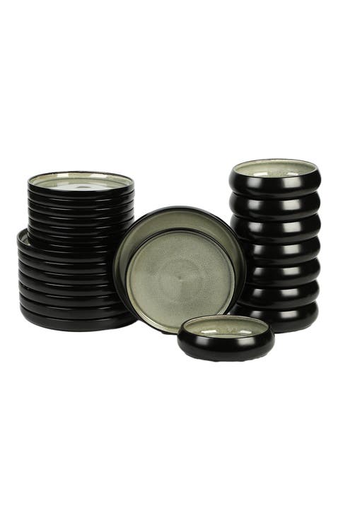 Lagoon Stoneware 24-Piece Dinnerware Set