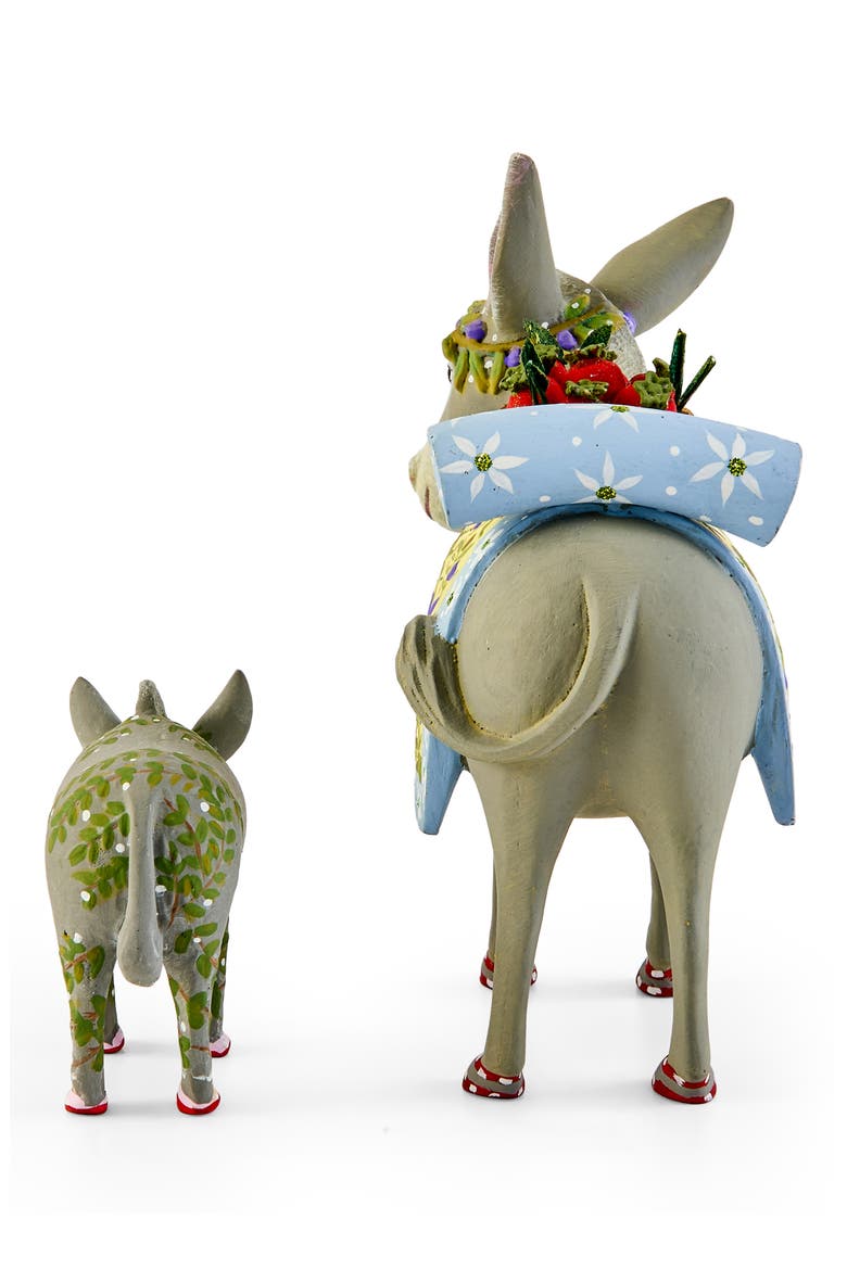 Patience Brewster Nativity Mother & Baby Donkey Figures, Alternate, color, GREY