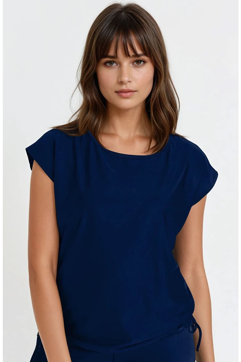 Daphne Loose Fit Swim Top, Alternate, color, Navy