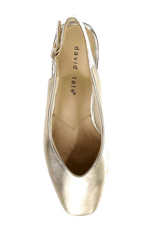 David Tate Sugar Slingback Pump In Platinum
