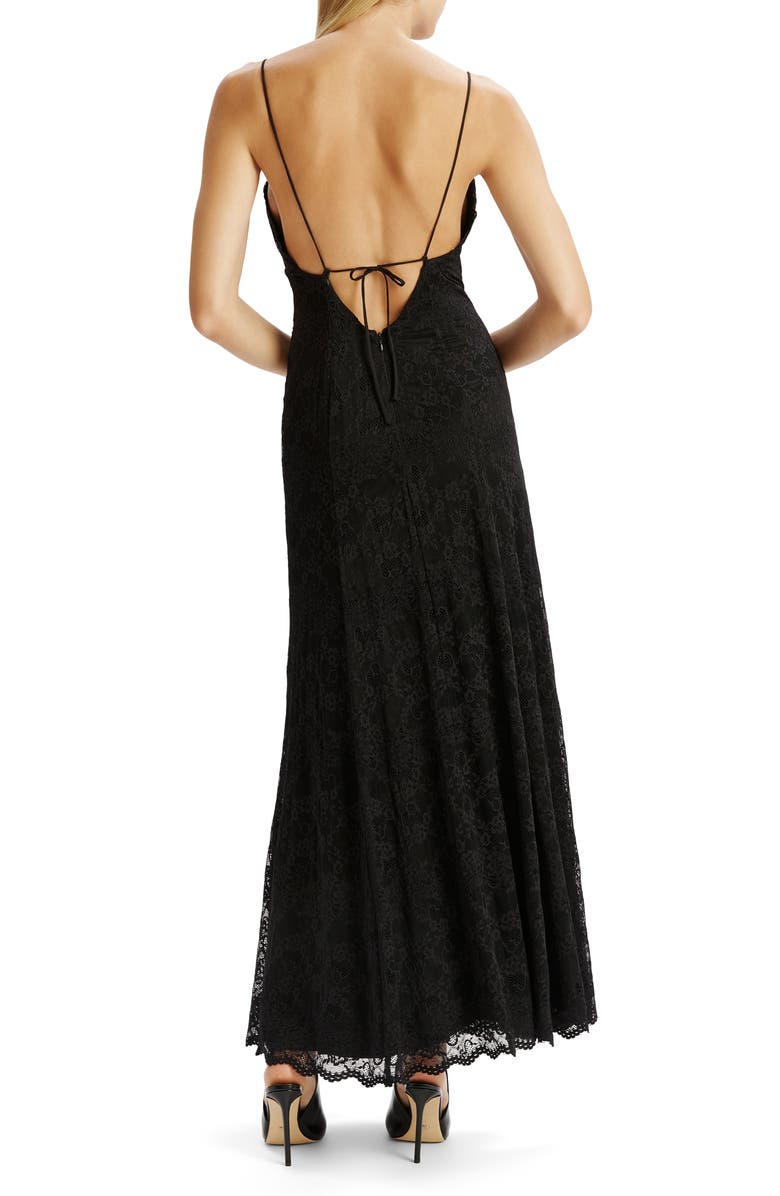 Bardot Sabrine Lace Maxi Dress, Alternate, color, Acid Black