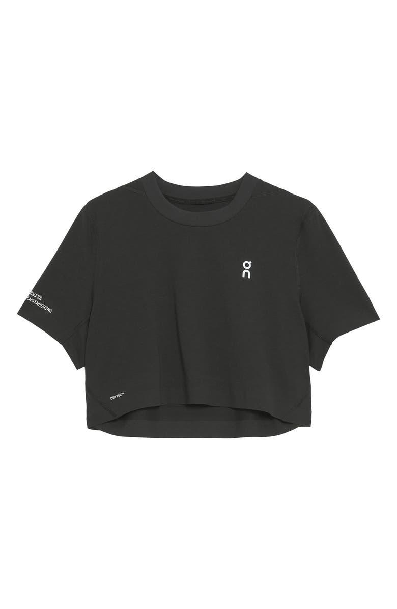 On Train-T Crop Top, Alternate, color, Black