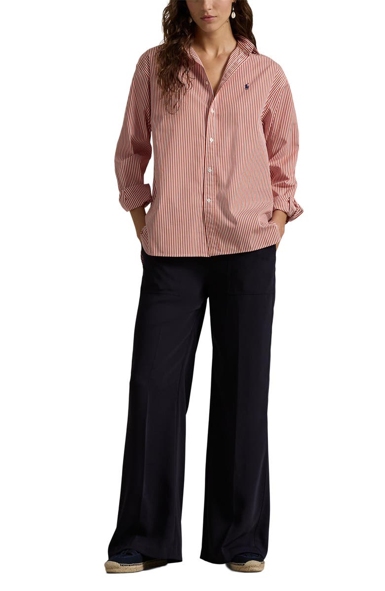 Polo Ralph Lauren Stripe Relaxed Fit Cotton Button-Up Shirt, Alternate, color,