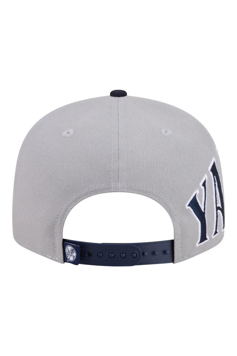Men's New Era Gray/Navy New York Yankees Stretched Two-Tone 9FIFTY Adjustable Hat, Alternate, color, Gray