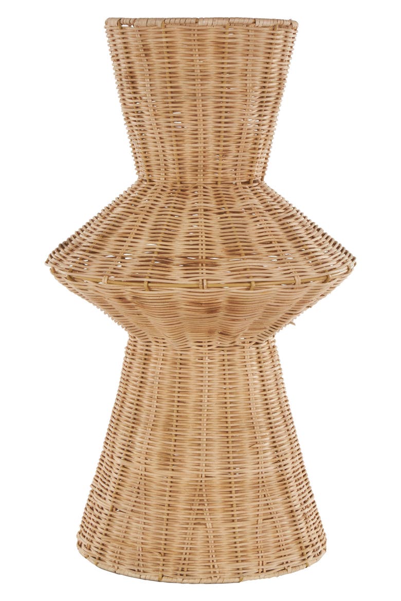 Rattan Vase, Alternate, color, BROWN