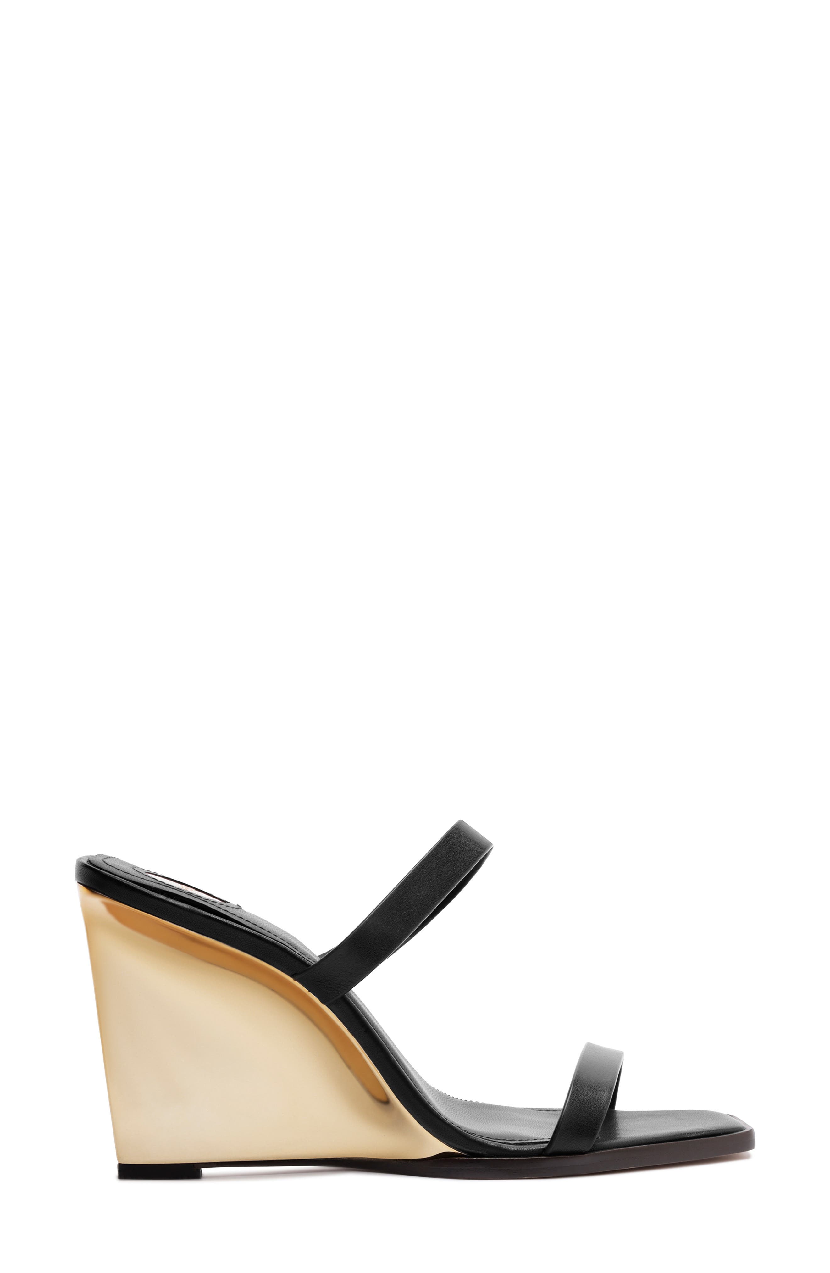 Arezzo Alex Wedge Slide Sandal, Alternate, color, Black