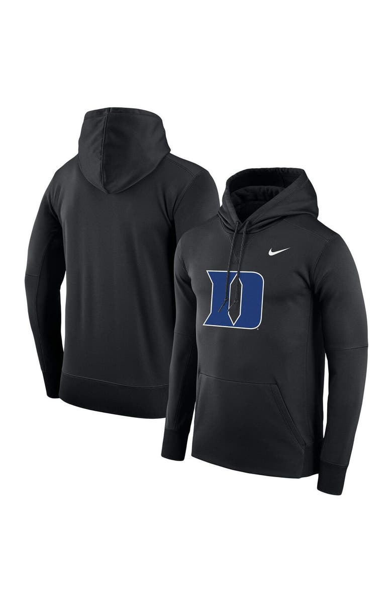 Nike Men's Nike Black Duke Blue Devils Performance Pullover Hoodie, Main, color, 
