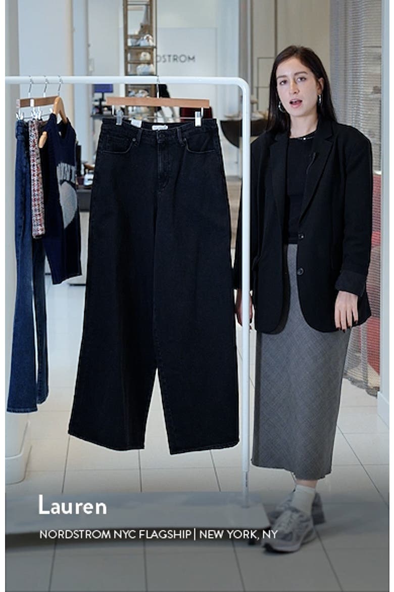 Paneled Wide Leg Jeans video