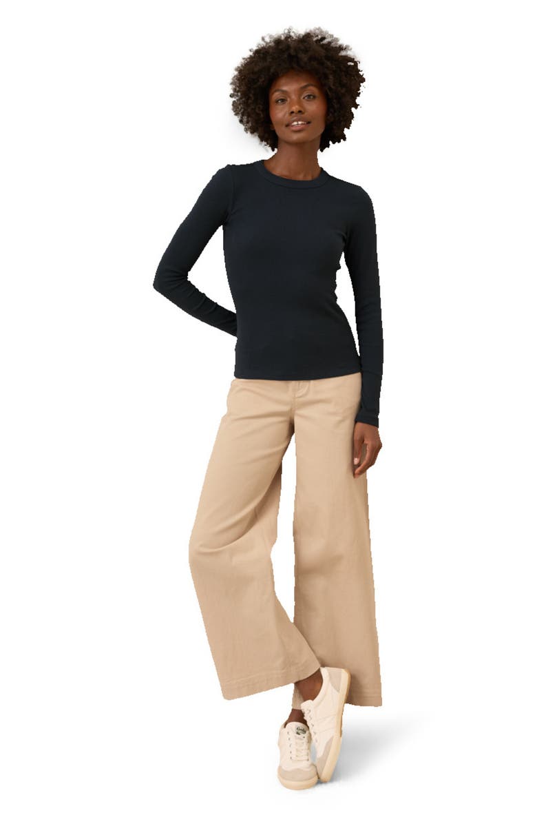 Pact Perfect Rib Long Sleeve Tee, Main, color, Midnight Blue