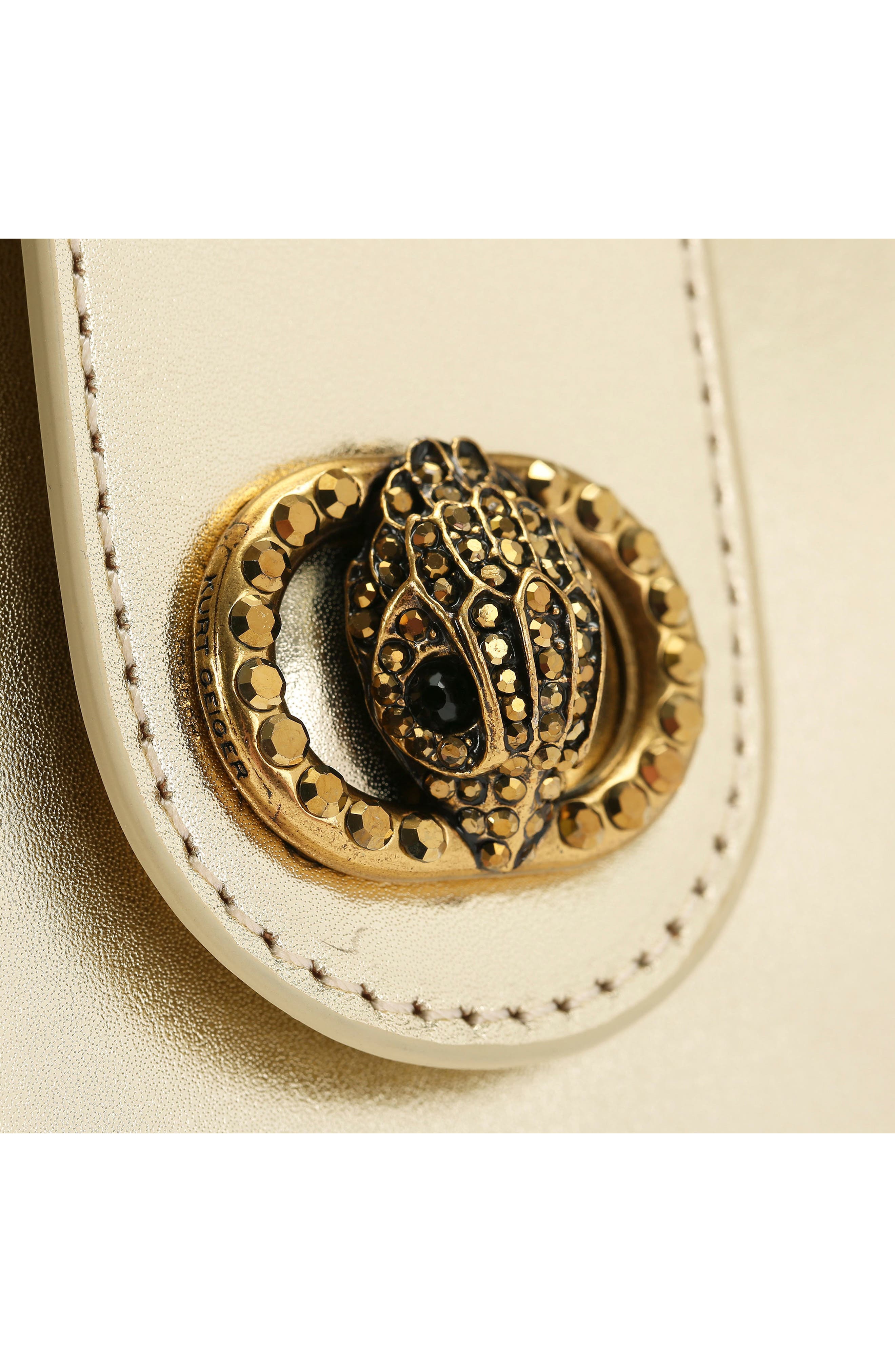 Kurt Geiger London Small Chelsea Metallic Leather Tote, Alternate, color, 