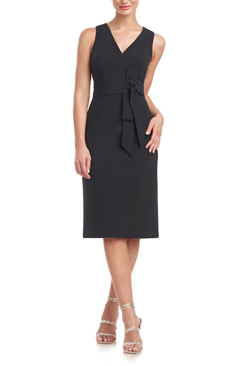 Ella Sleeveless Bow Waist Cocktail Dress