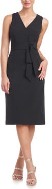 JS Collections Ella Sleeveless Bow Waist Cocktail Dress