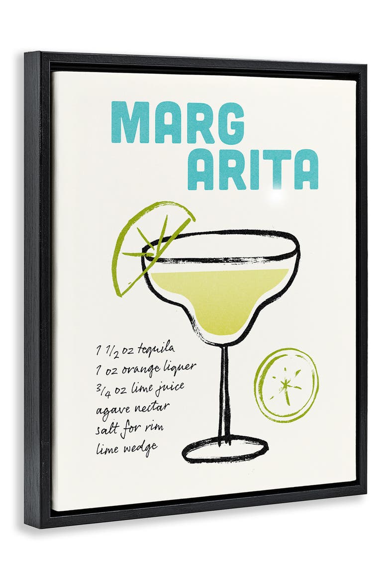 Margarita Drink Recipe Framed Canvas Wall Art, Alternate, color, MULTI-COLOR