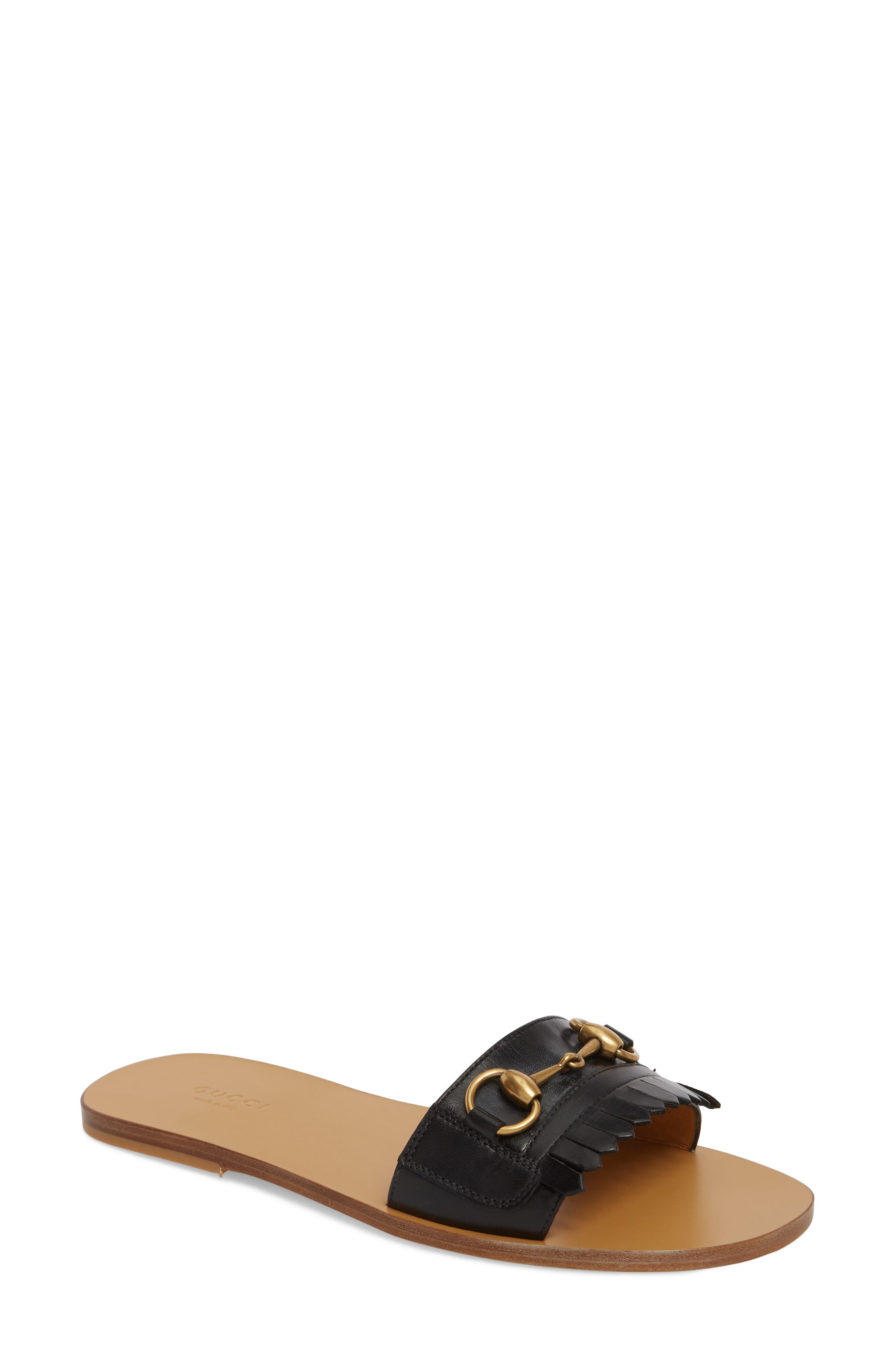 Slide Sandal, Main, color, BLACK