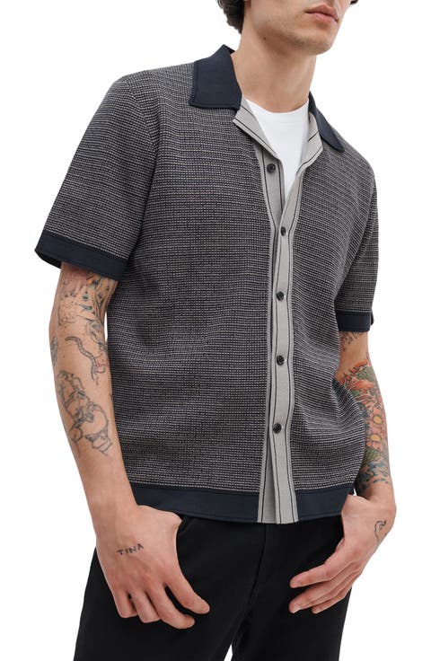 Harvey Block Stitch Camp Shirt
