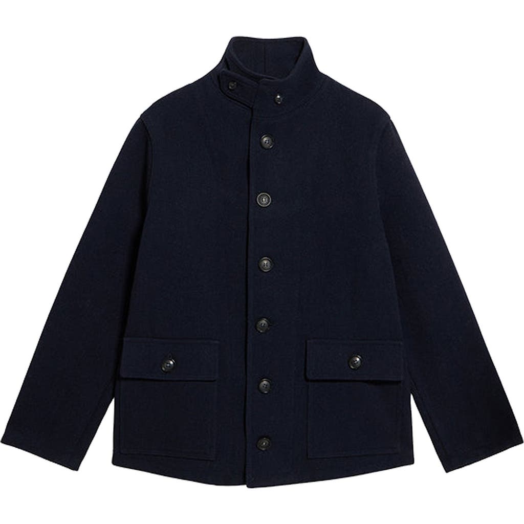 Fortela Seawolf Recycled Wool Jacket In Blue