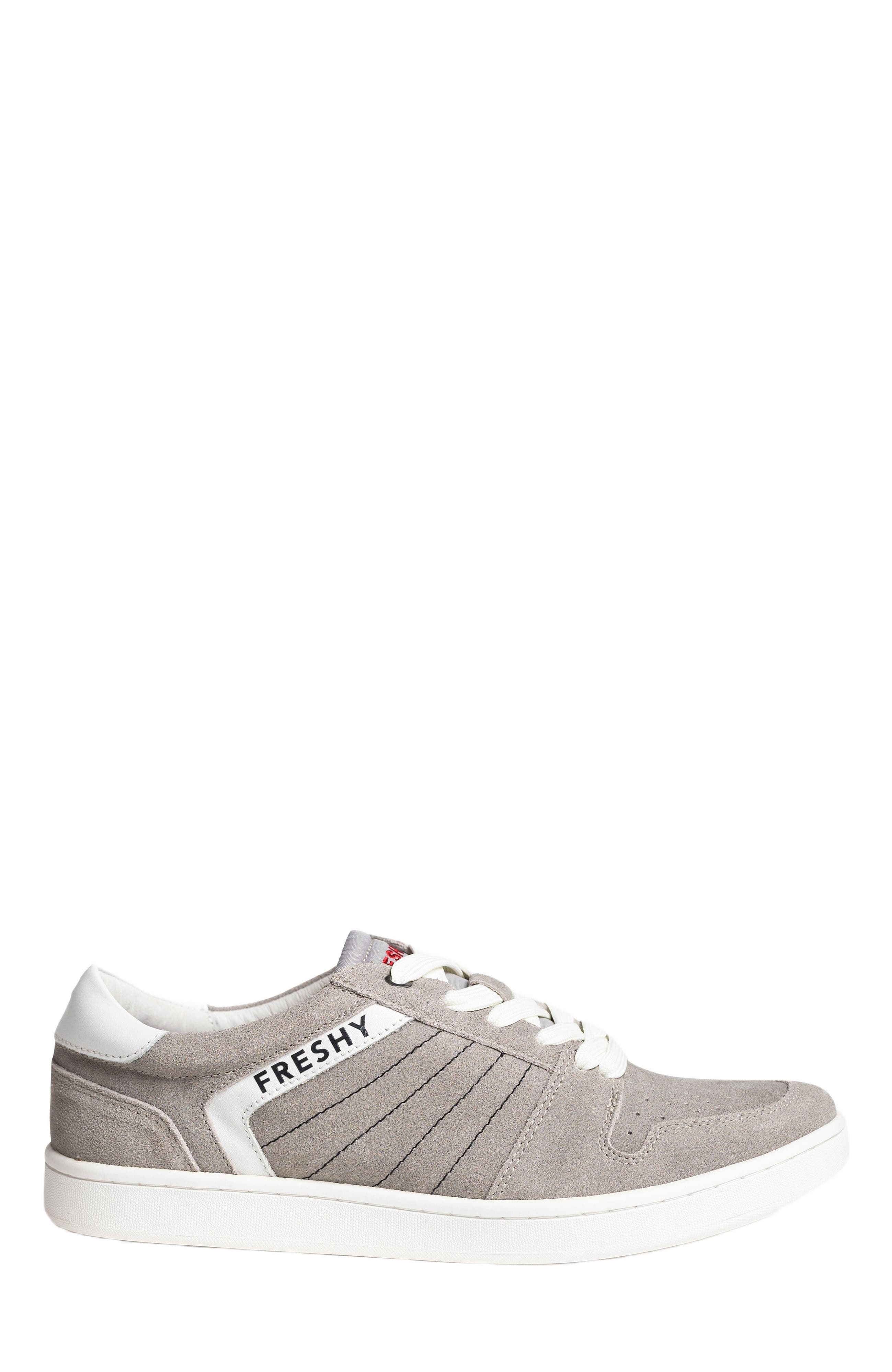 Freshy Kingpin Suede Sneaker, Main, color, Grey/White