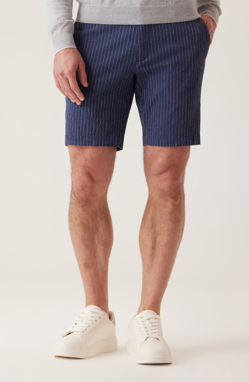 Deke Oasis Supernatural Seersucker Bermuda Shorts In Blue