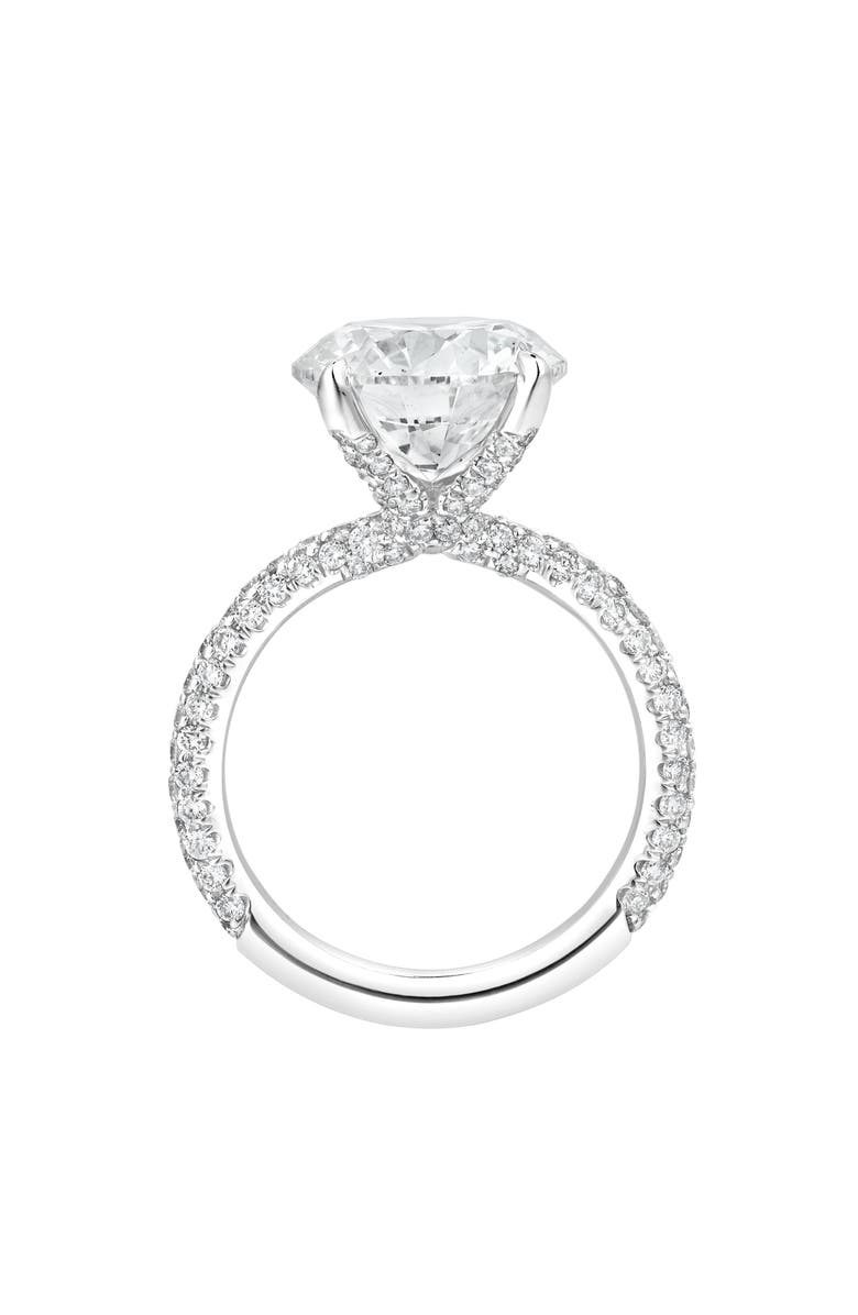 LuvMyJewelry Lyanna 14K Gold Round Lab Grown Diamond Engagement Ring - 6.25 Cts, Alternate, color, 14K White Gold