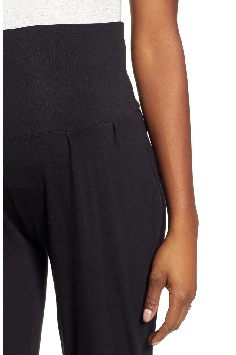 Tapered Maternity Lounge Pants, Alternate, color, BLACK