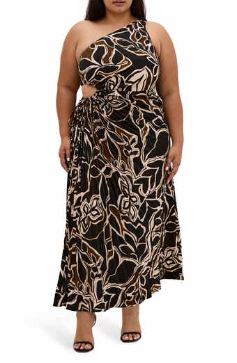 City Chic Alice One-Shoulder Maxi Dress