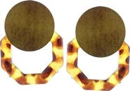 OLIVIA WELLES Becca Resin Wood Earrings