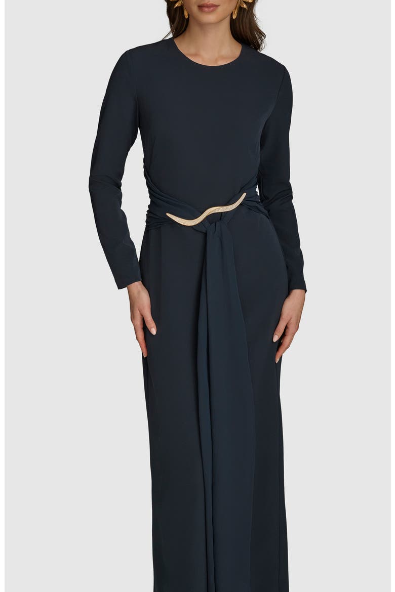 Long Sleeve Maxi Dress, Alternate, color, NIGHTFALL/NIGHTFALL