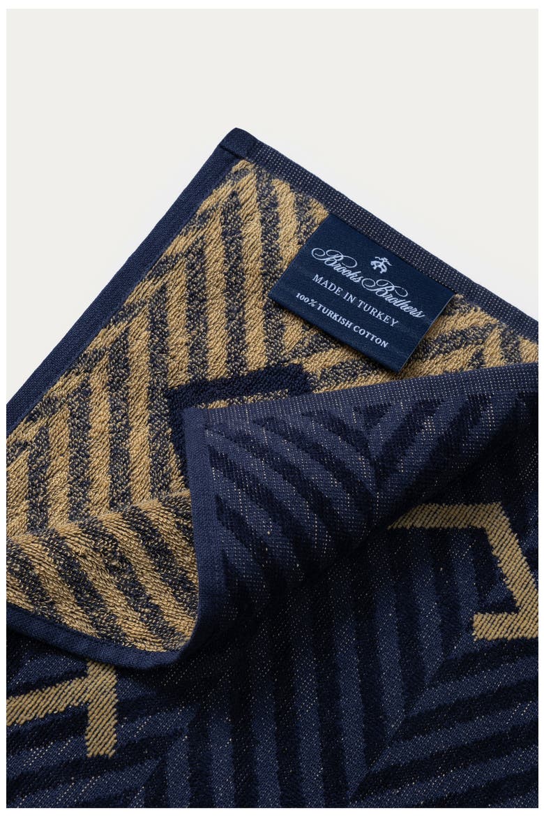Logo Cotton Beach Towel, Alternate, color, NAVY