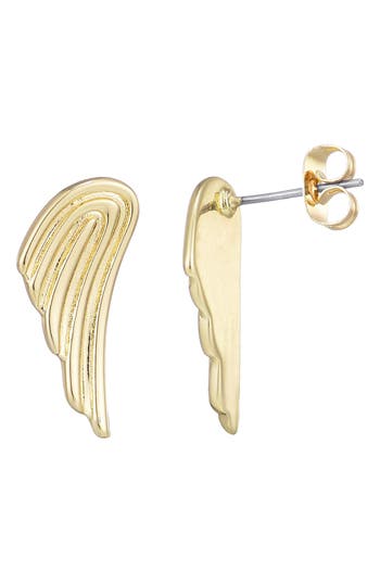 Adornia Winged Stud Earrings In Gold