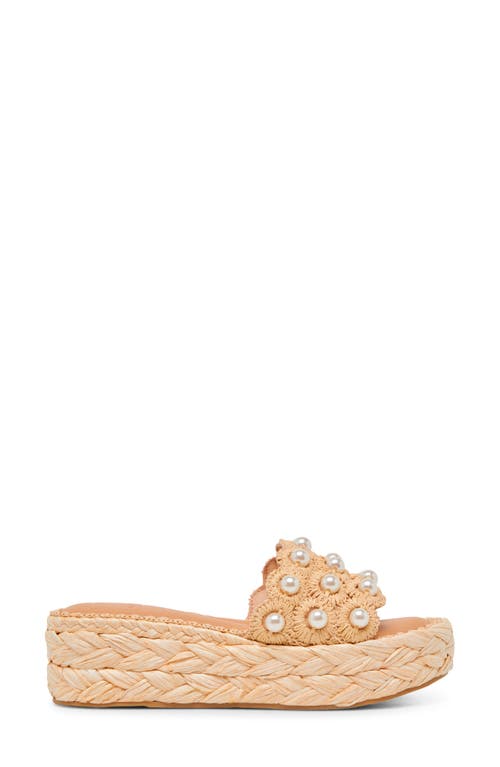 Dolce Vita Caper Platform Sandal In Light Natural Raffia