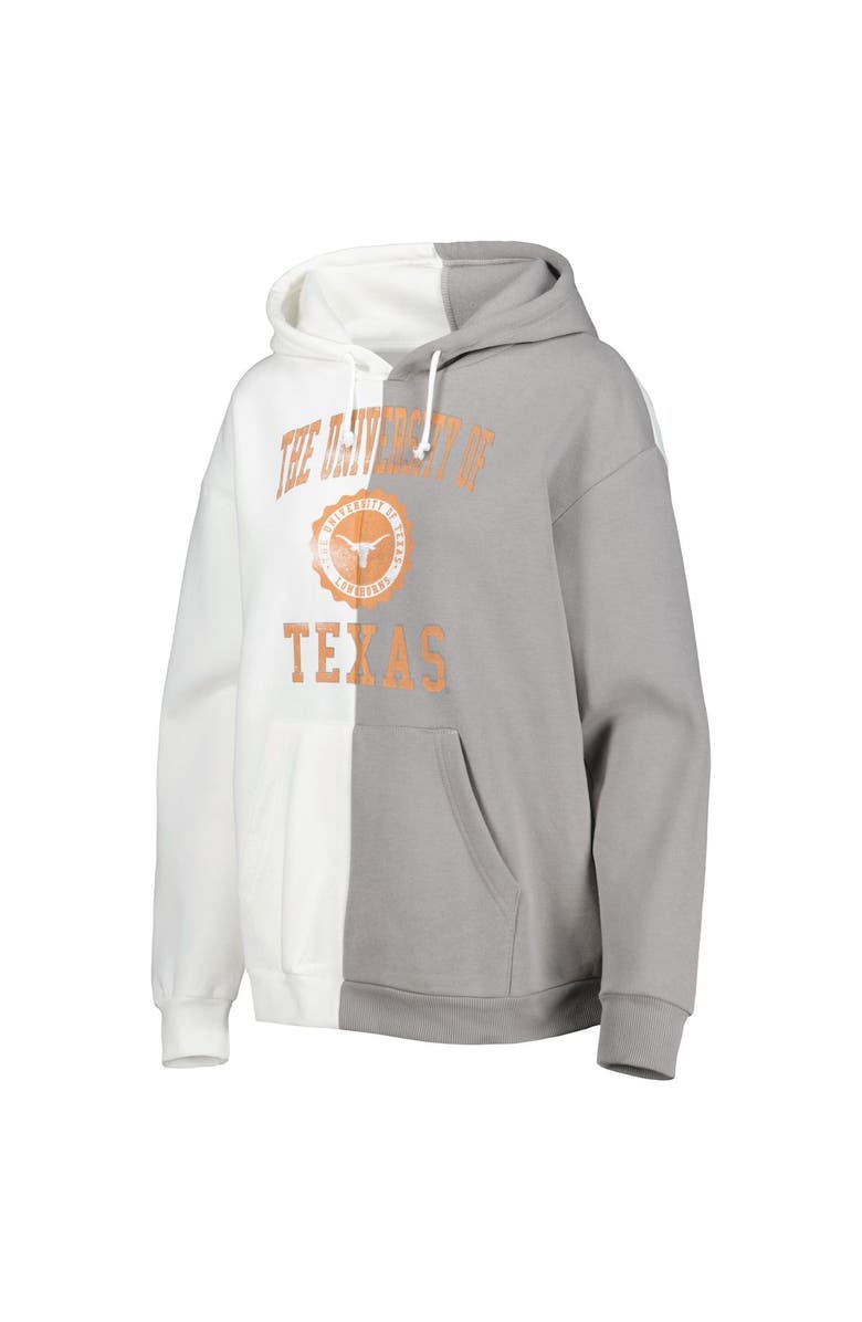 GAMEDAY COUTURE Women's Gameday Couture Gray/White Texas Longhorns Split Pullover Hoodie, Alternate, color, White