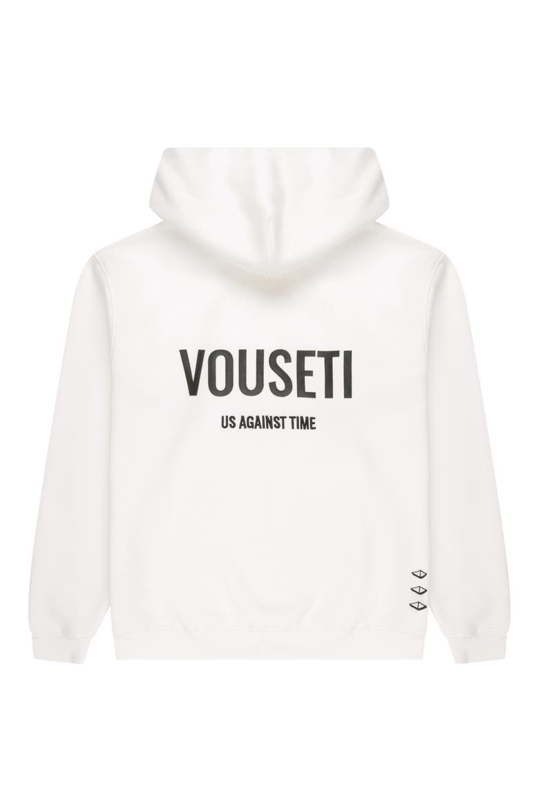 Us Against Time Brushed Fleece Hoodie, Alternate, color, OFF WHITE
