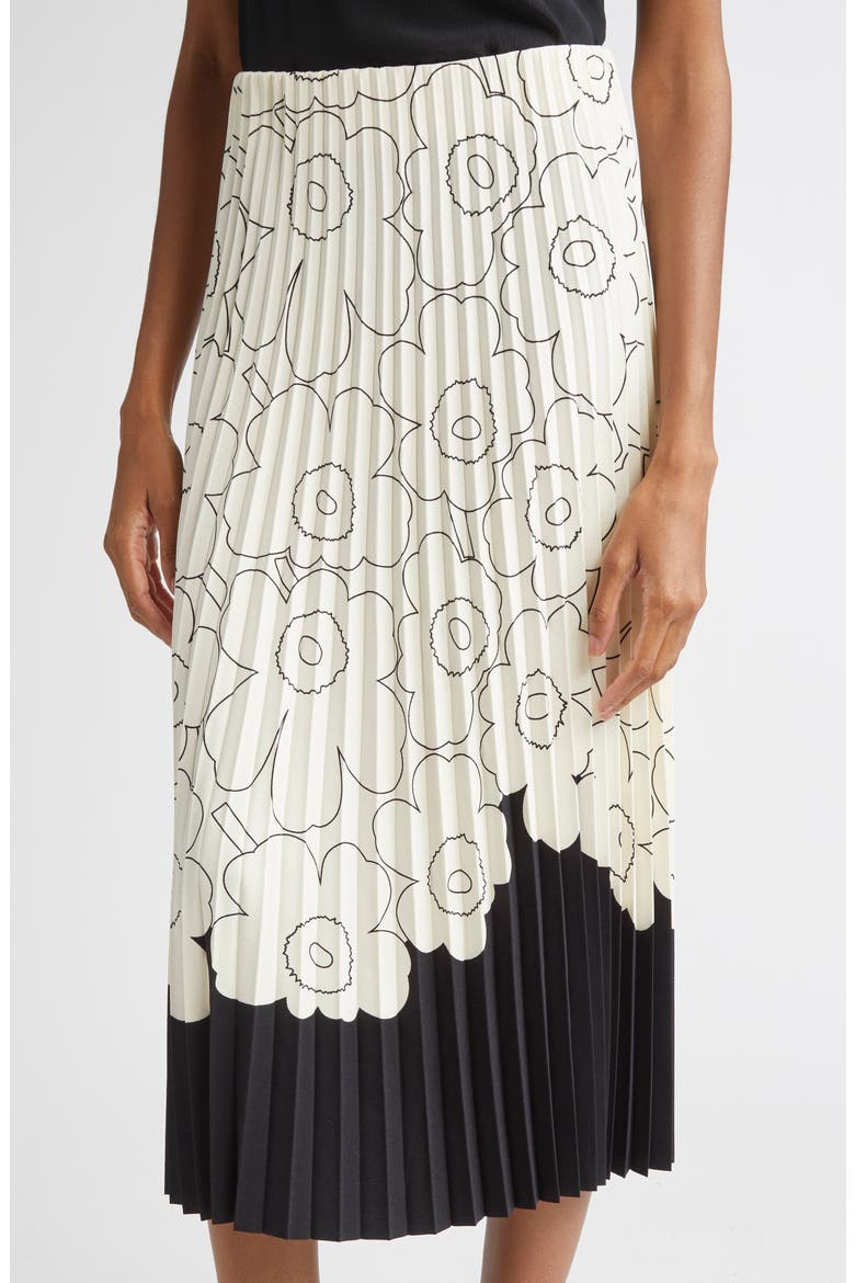 Piiru Piirto Unikko Placement Midi Skirt, Alternate, color, BLACK, OFF WHITE