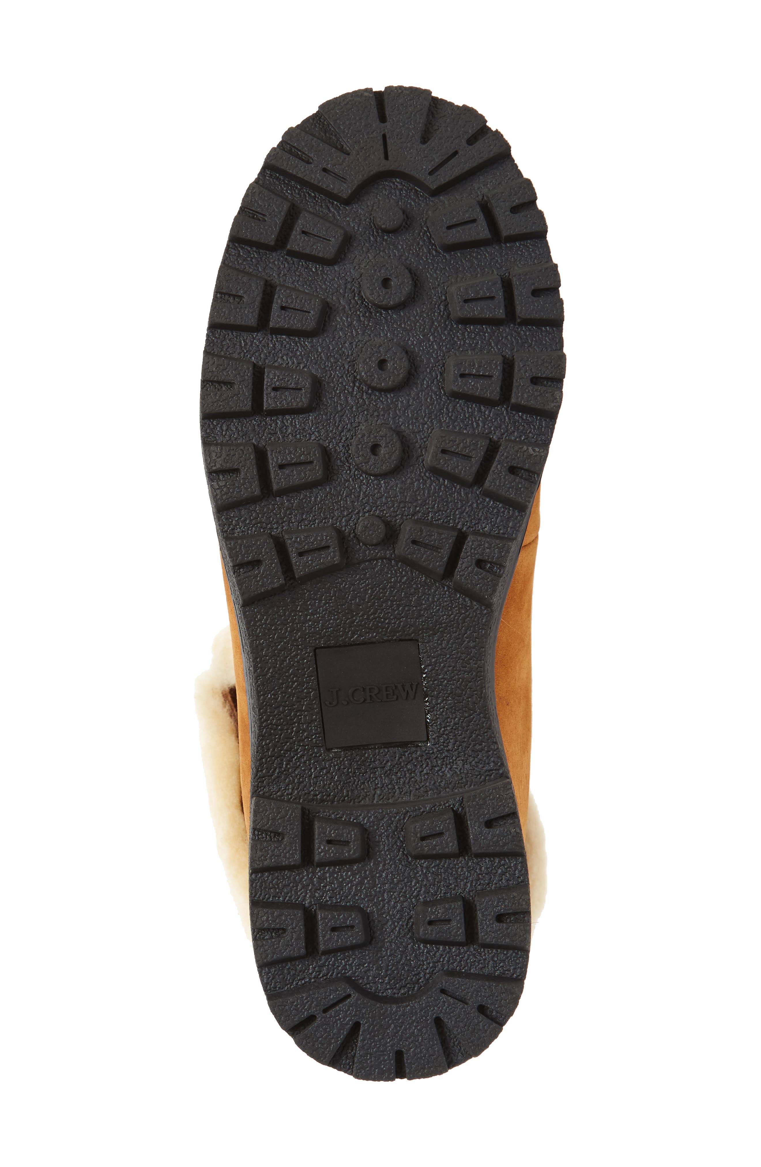 J.Crew Nordic Genuine Shearling Cuff Winter Boot, Alternate, color, Glazed Pecan Leather