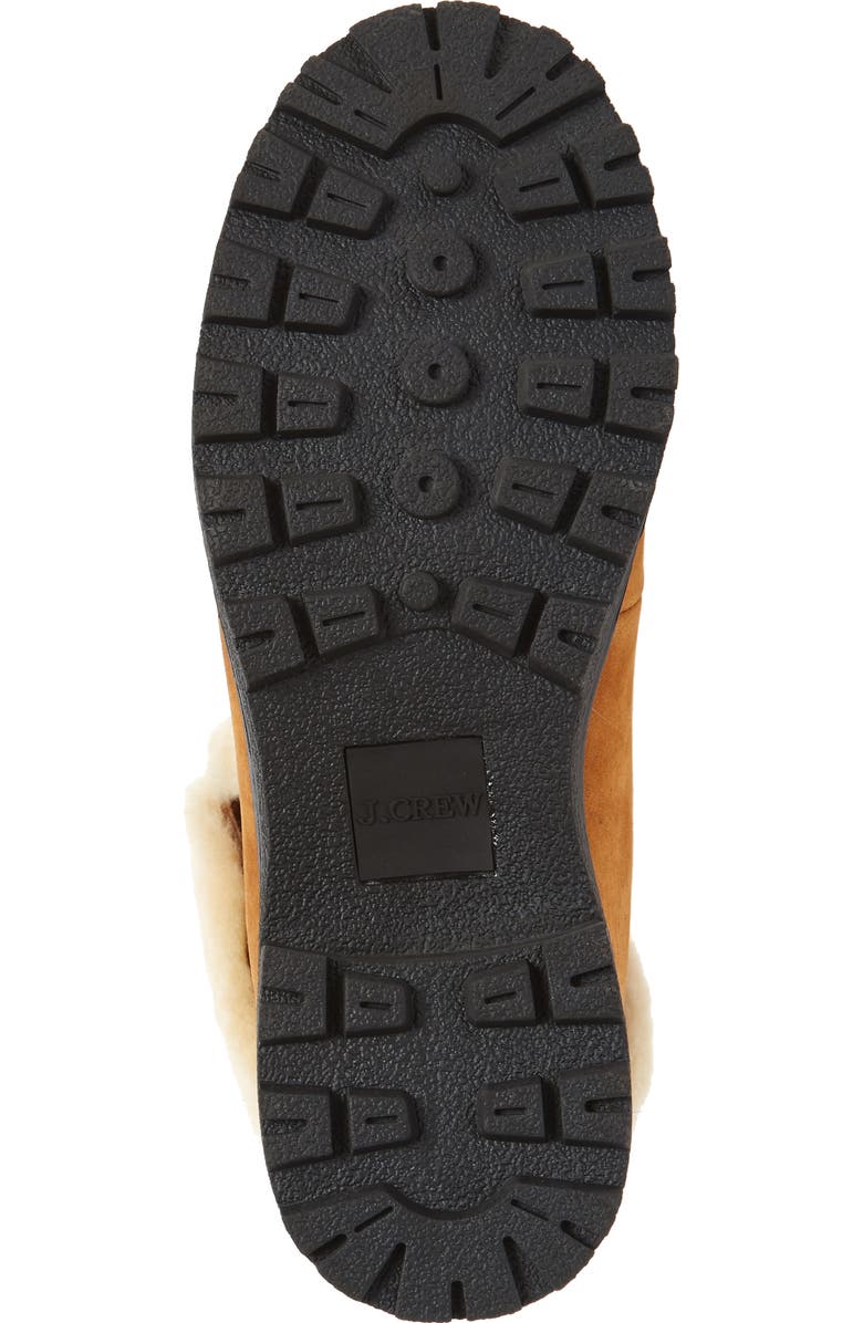 J.Crew Nordic Genuine Shearling Cuff Winter Boot, Alternate, color, Glazed Pecan Leather