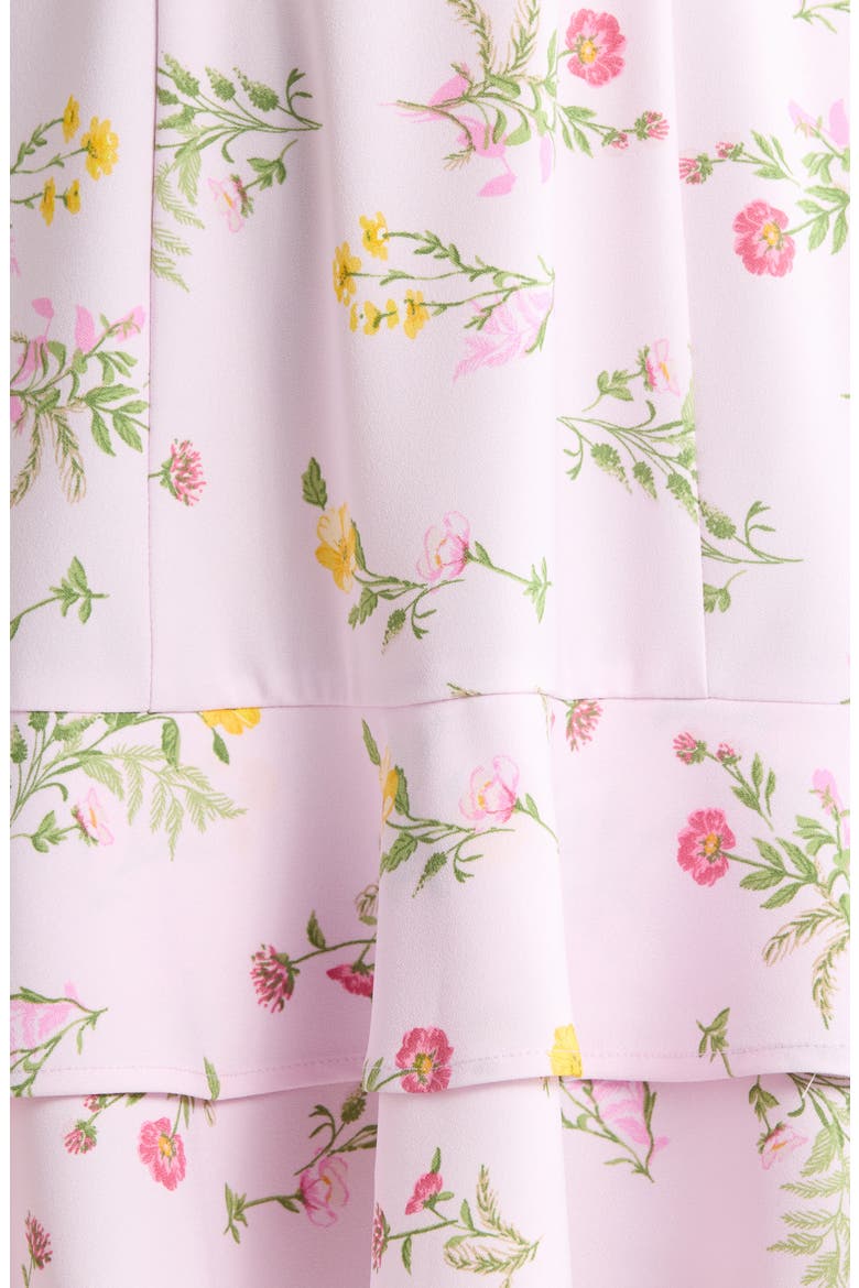 Margote Floral Print Ruffle Dress, Alternate, color, BLUSH-PINK