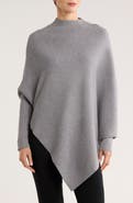 PATRIZIA LUCA Mock Neck Ribbed Asymmetric Sweater