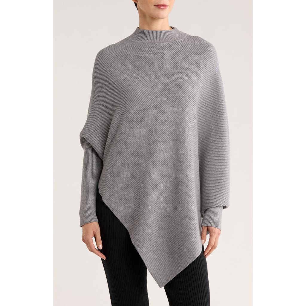 Patrizia Luca Mock Neck Ribbed Asymmetric Sweater In Multi