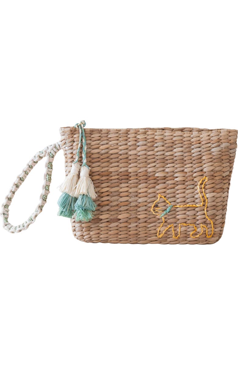 LIKHA Cat Embroidered Wristlet, Main, color,