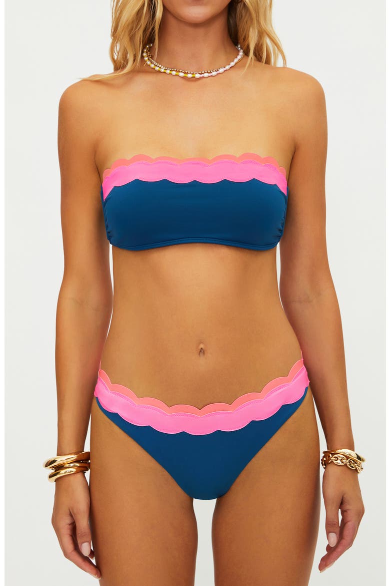 Sybil Scallop Colorblock Bikini Top, Alternate, color, SEASHELL ISLE COLORBLOCK